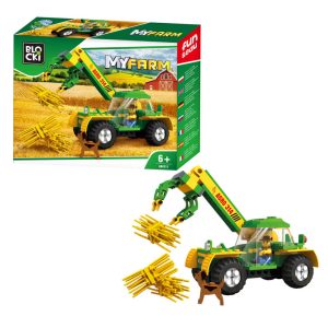 Joc constructie,Blocki, MyFarm, Tractor cu incarcator , 136 piese