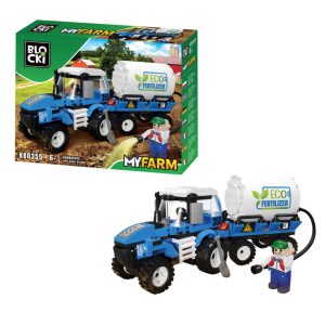 Joc constructie,Blocki, MyFarm, Tractor cu butoi de apa ,170piese