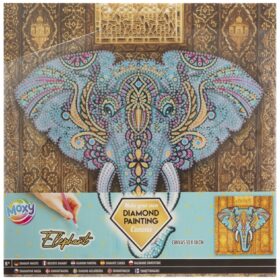 Pictura cu diamante - panza 30×30 Elefant,  Grafix