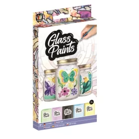 Set 5 culori pictat sticla+pensula , Graffix