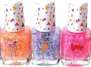 Set 5 lacuri de unghii cu confetti , Create it