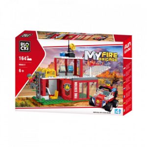 Joc constructie,Blocki, MyFire, Statie de pompieri, 164 piese