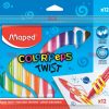 Set creioane colorate cerate Maped color'peps twist 12 culori