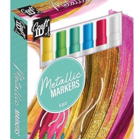 Set 6 marker culori metalice , Grafix