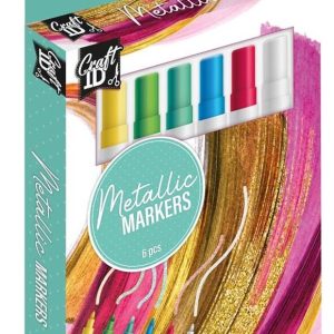 Set 6 marker culori metalice , Grafix