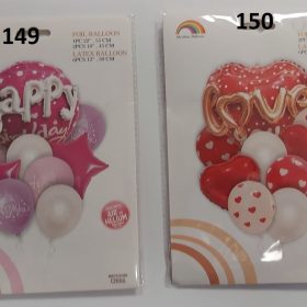 Set de 9 baloane, folie/latex