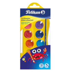 Acuarele  Pelikan Junior, 12 culori + pensula