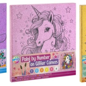 Pictura pe numere panza glitter 25×25, Grafix