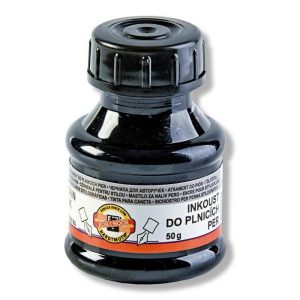 Cerneala stilou Koh-I-Noor, in calimara de  plastic,  50g, neagra