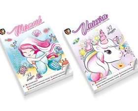 Carte colorat sclipici+abtibilduri, Grafix