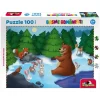 Puzzle 100 piese Ursul Pacalit de Vulpe, Noriel