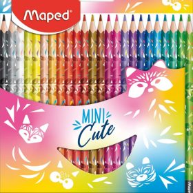 Creioane colorate Maped Mini Cute, 24 culori