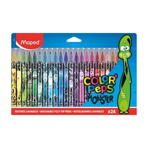 Carioci Maped Color'Peps Monster, 24 culori/set