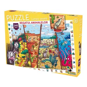 Puzzle noriel 240 piese lumea vesela regatul animalelor