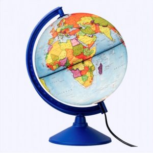 Glob geografic ILUMINAT, diametru 30 cm, harta politica