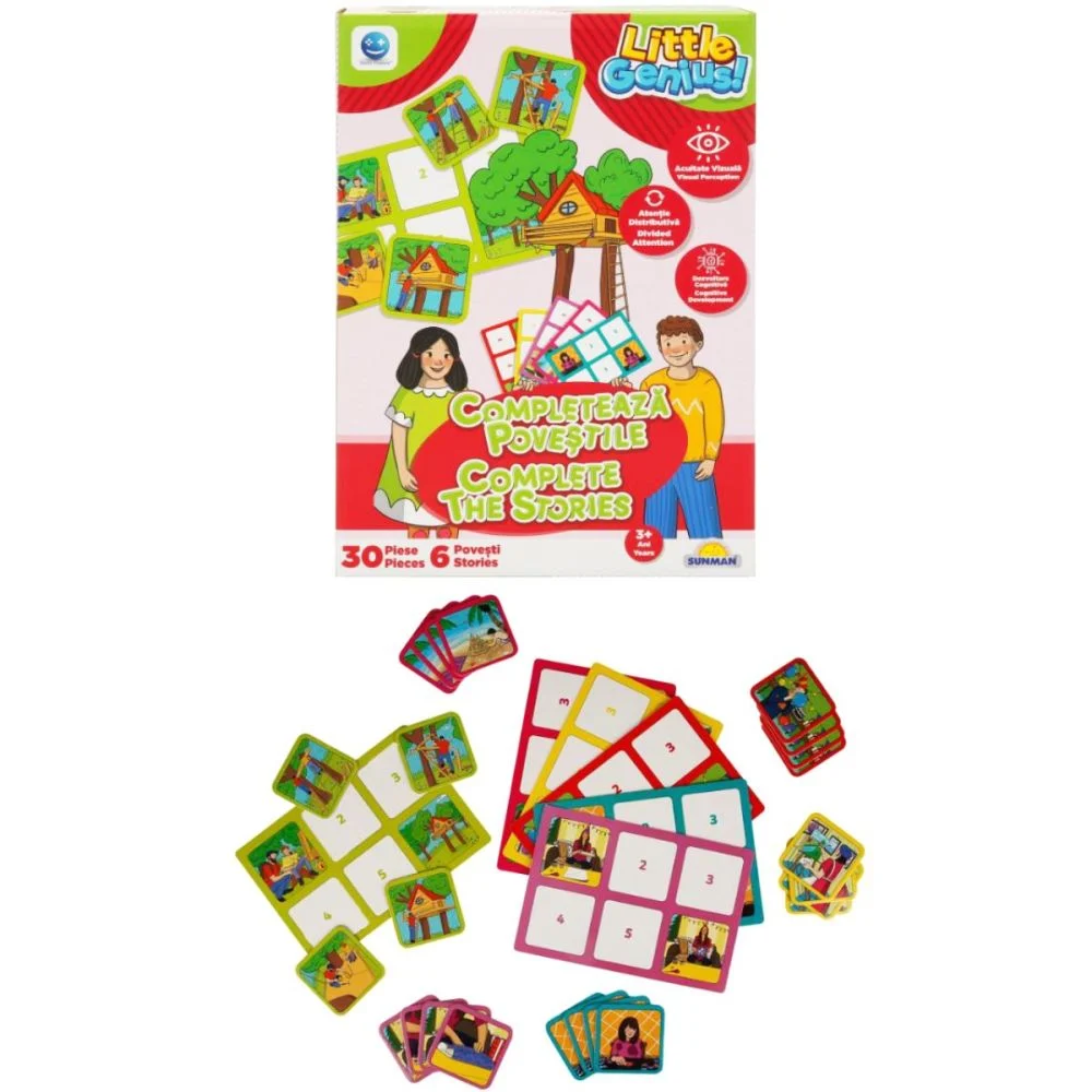 Joc memorie -Completeaza povestile rosu-verde, Little Genius - imagine 2