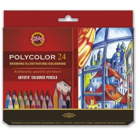 Creioane colorate Polycolor Koh-i-Noor  BONUS: 2 creioane grafit gama 1500 + ascutitoare