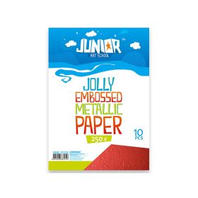 Carton metalic embosat Junior format A4, 250g/m2, 2colix5 modele