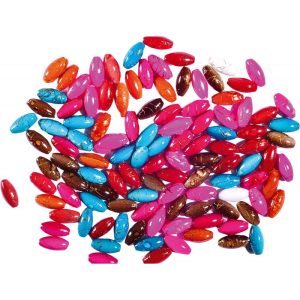 Set margele ovale diverse culori 11x5mm 25g