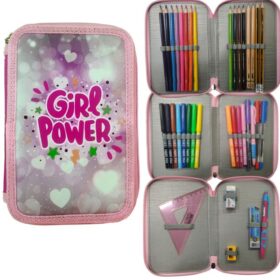Penar echipat Girl Power, 3 fermoare , 42 de elemente,  Milla
