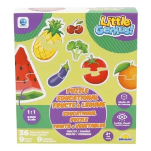 Puzzle 36 piese fructe si legume , Smile Games