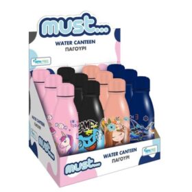 Sticla apa Must 550ml aluminiu 6,6x22cm 4 modele