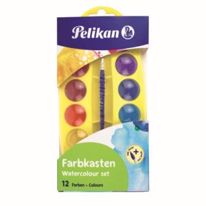 Acuarele Pelikan Junior, 12 culori + pensula