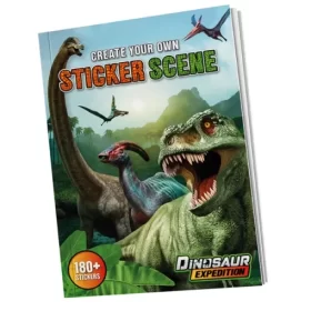 Carte cu abtibilduri A4 Dino ,10 foi+stickers