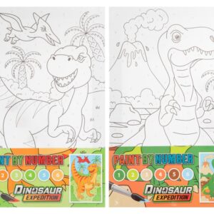 Pictura pe numere Dino 29,7×19,5cm , 2 assortimente , Grafix