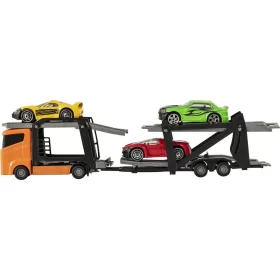 Transportator auto cu 3 masinute Portocaliu , Teamsterz