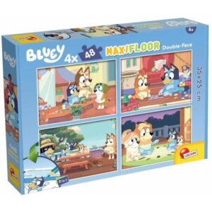 Puzzle maxi 4×48 piese Bluey , Lisciani