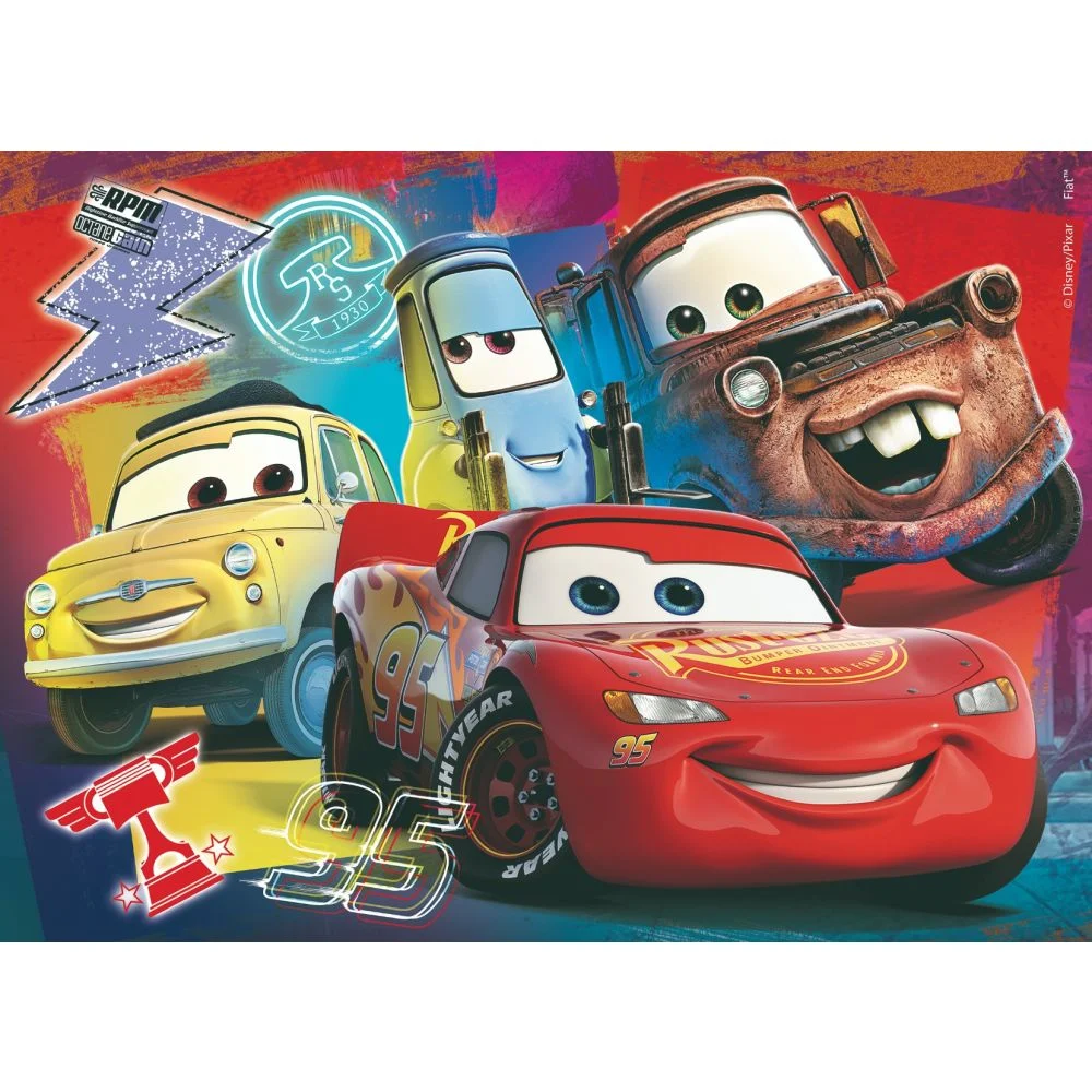 Puzzle 2in1 24 piese , Cars Lisciani - imagine 2