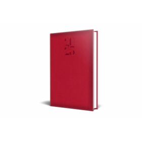 Agenda datata Ro A5 ,352 pagini , coperta din piele sintetica , Deluxe ,culoare Rosu 2025, Herlit