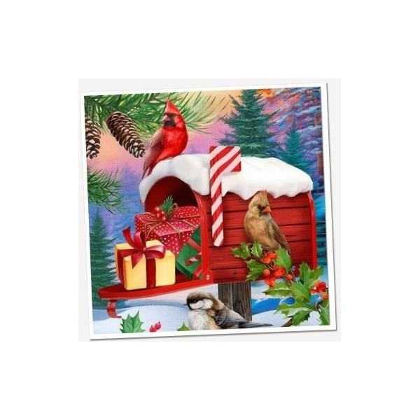 Diamond painting Xmas Cutie Postala 20x20cm ,Grafix - imagine 3