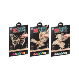 Puzzle lemn 3D +guase+pensula , Grafix,A4