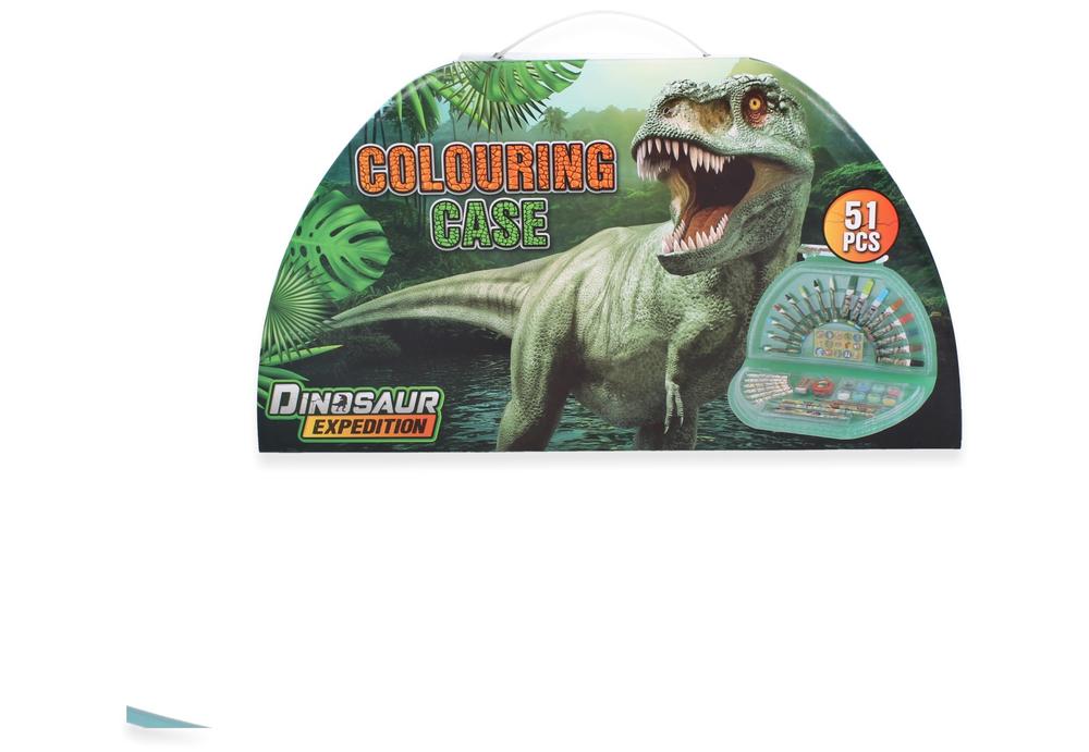 Set coloriaj 51 piese Dino, Grafix