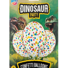 Baloane Dino 30 cm confetti 6buc/set