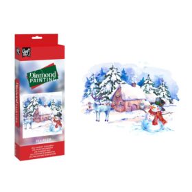 Diamond painting panza Craciun Xmas 30x40cm Peisaj de iarna , Grafix