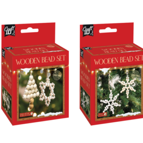 Margele lemn decor Craciun 2 modele , Grafix