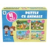 Puzzle 4in1 animale , Smile Games,piese mari