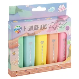 Set 5 evidentiatoare Pastel Moxy