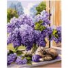 Pictura pe numere 40x50cm , Liliac