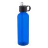 Sticla apa 500ml RPET, FITBA-albastra cu capac de baut din PP si pai integrat