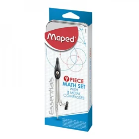 Trusa geometrie metal Maped Essentials 9 piese