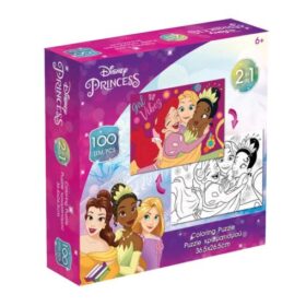 Puzzle de colorat 2 fete 100 piese Princess