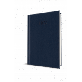 Agenda datata Ro A5 352 pagini, coperta din piele sintetica Corinaldo Deluxe Culoarea Albastru , Herlitz