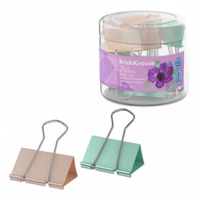 Clips ErichKrause Pastel Bloom 32mm -9buc/borcan