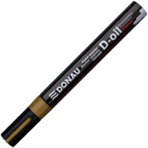 Marker cu vopsea DONAU D-Oil, scriere de 2.8 mm, Auriu