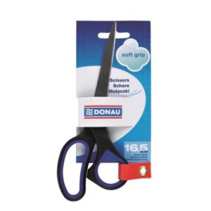 Foarfeca metalica birou Donau Soft Grip 16,5cm Albastru