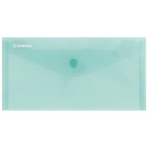 Mapa din plastic DONAU cu capsa, DL (225 x 126 mm), 180 microni, Verde